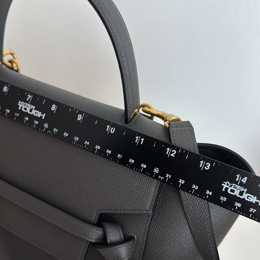 Celine *NEW* Grey Top Handle Leather Bag with Shoulder Strap & Dust Cover - Picture 8 of 14
